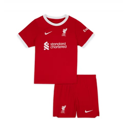 Fotbalové Dres Liverpool Dětské Domácí 2023-24 Krátký Rukáv (+ trenýrky)